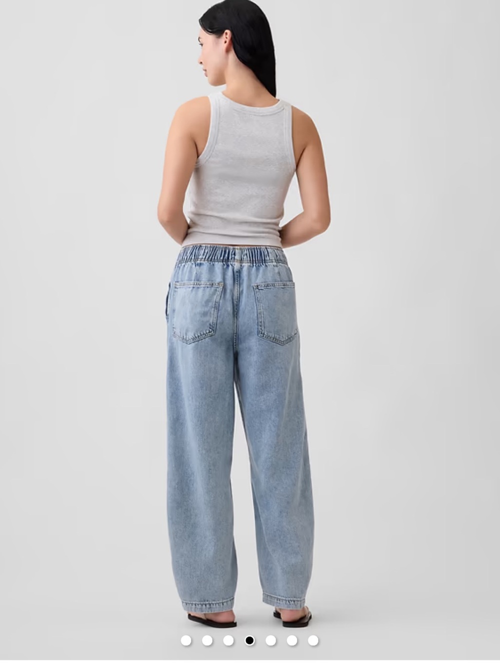 GAP Mid Rise SuperSoft Pull-On Barrel Jeans - NWOT - Picture 4 of 5